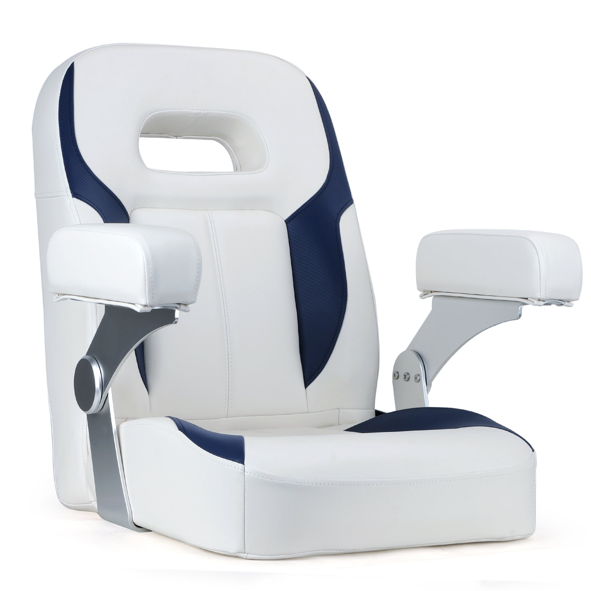 NORTHCAPTAIN Premium Pontoon Captain's Chair High Back Reclining Pontoon Bucket Boat Seat with Adjustable Aluminum Armrests